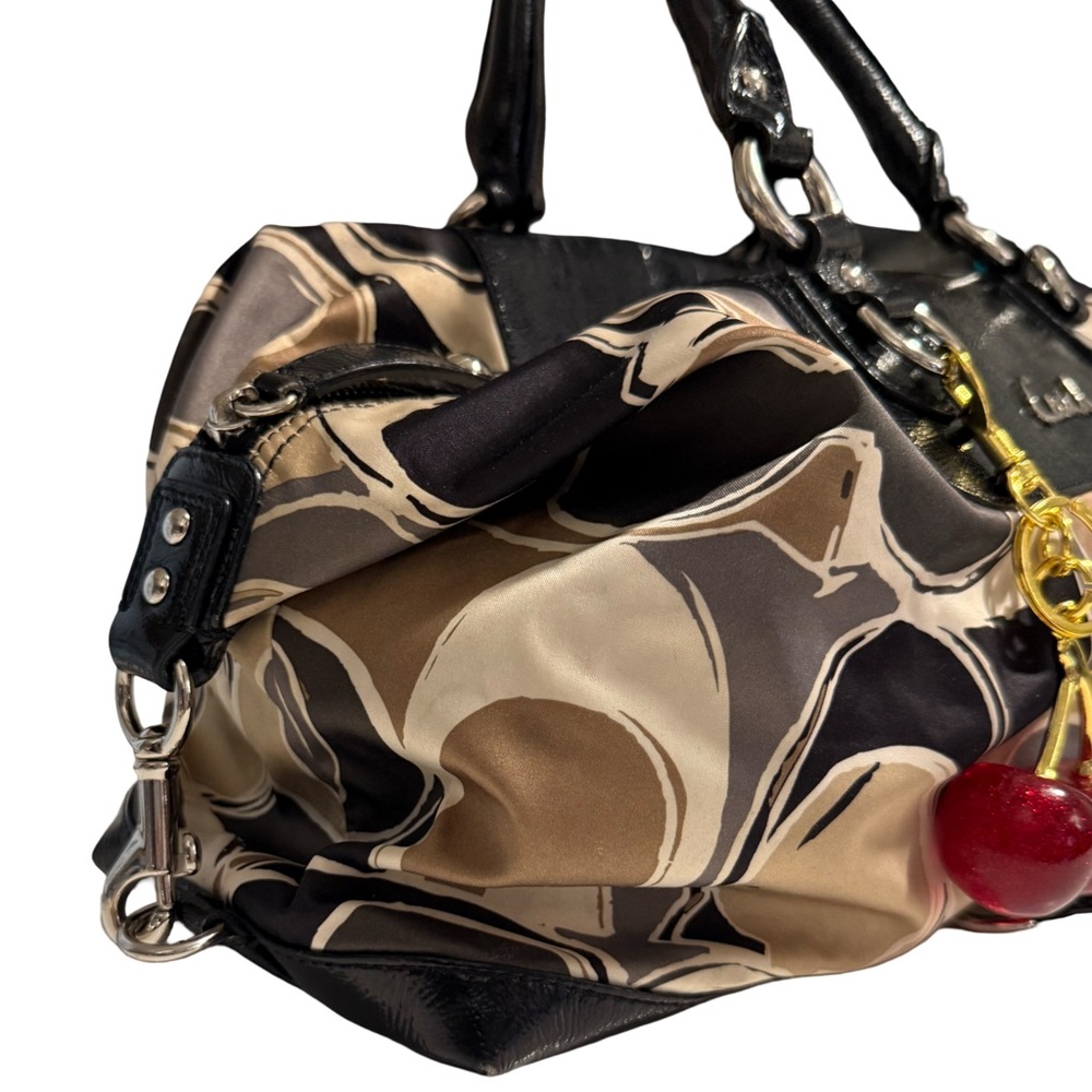 Coach Multicolor Sateen Ashley Scarf Print Satchel Purse - Picture 11 of 12